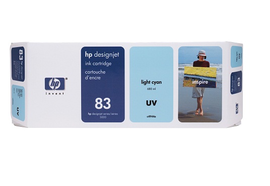Mực in HP 83 680-ml Light Cyan UV Ink Cartridge (C4944A)