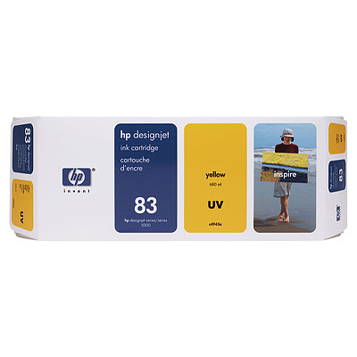 Mực in HP 83 680-ml Yellow UV Ink Cartridge (C4943A)