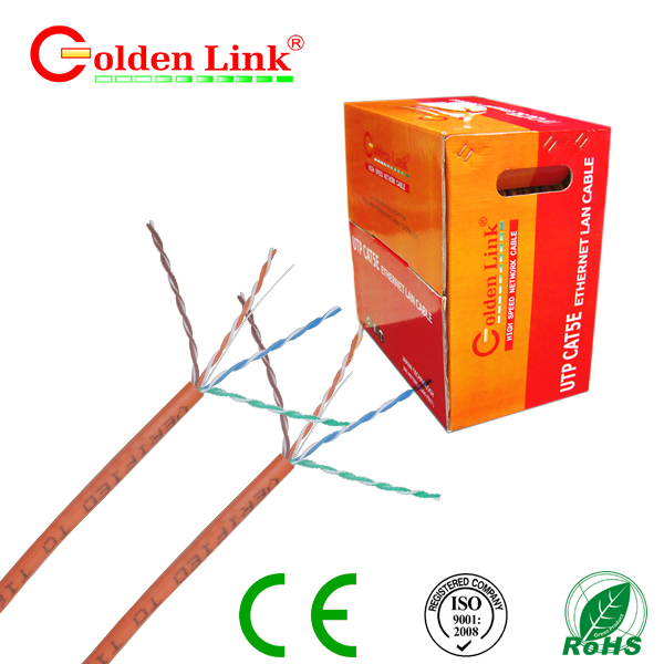 Dây cáp mạng Golden Link - 4 pair (UTP Cat 5e) 100m màu cam
