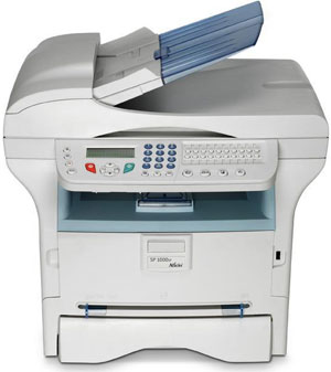 Máy in Ricoh Aficio SP1000SF, In, Scan, Copy, Fax, Laser trắng đen