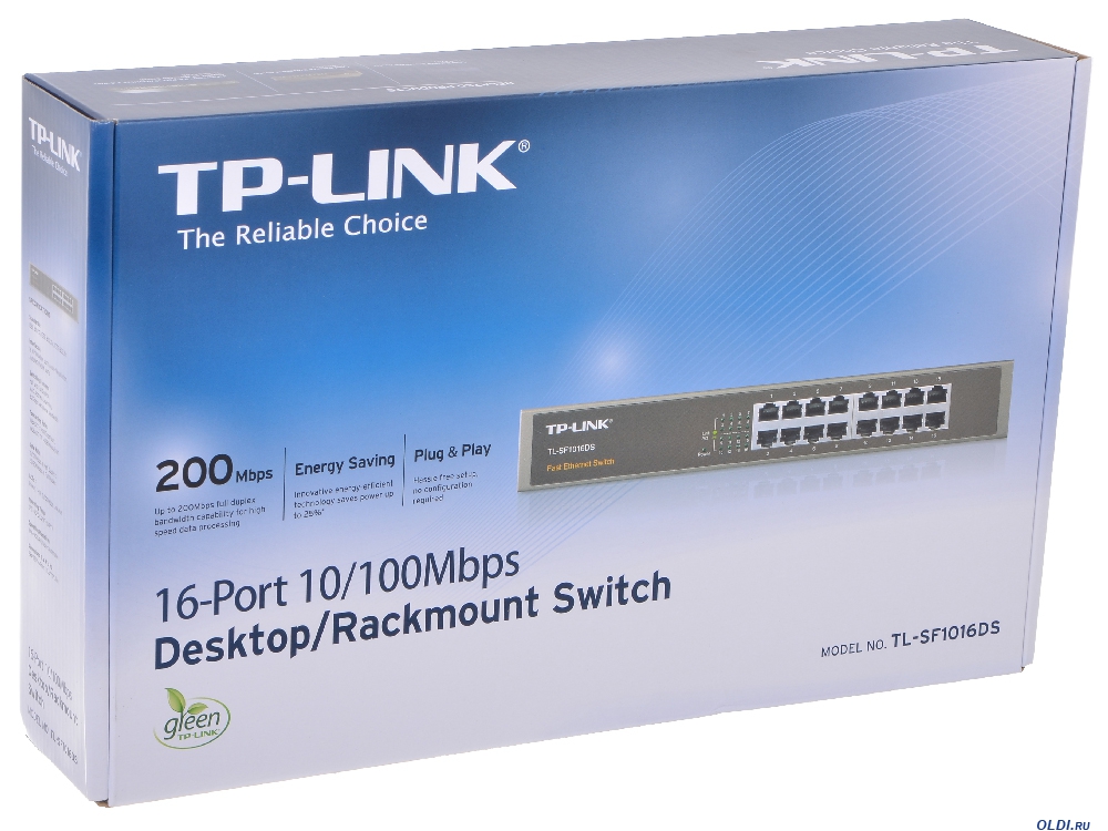 Switch TP-Link TL-SF1016DS, gắn tủ hoặc để bàn 10/100Mbps 16 cổng